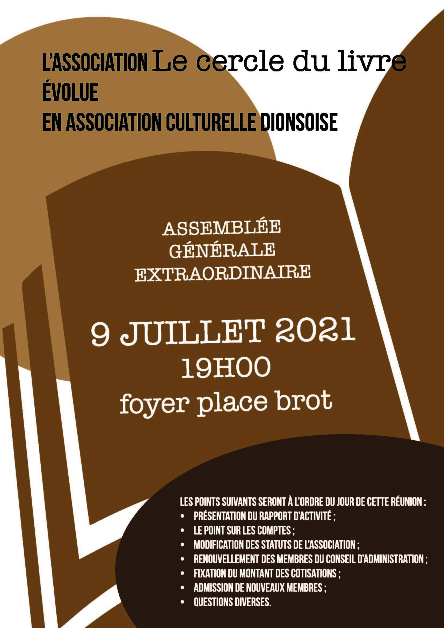 Le cercle du livre – Assemblée Générale | Commune de Dions
